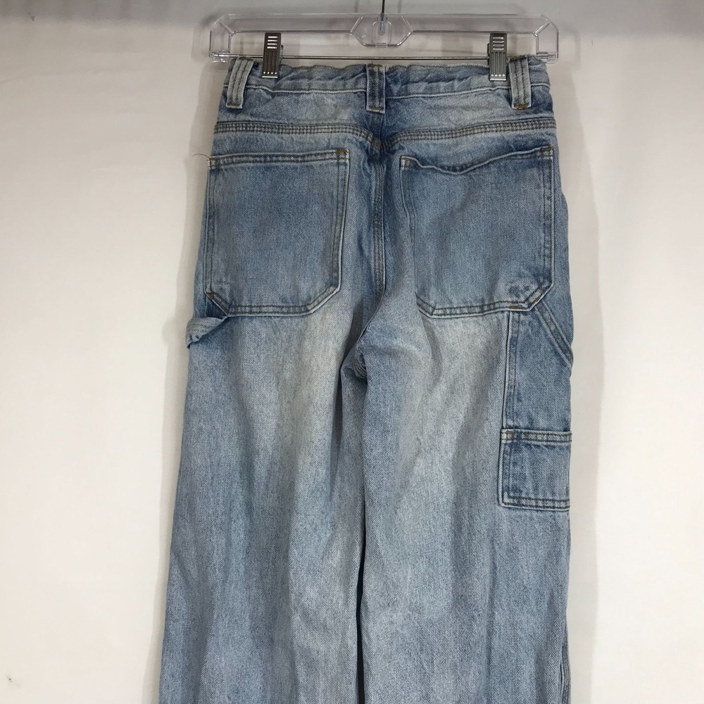 J. GALT - WOMEN'S 5 - BLUE 100% COTTON ADJUSTABALE WAIST CARPENTER JEANS - Picture 5 of 7